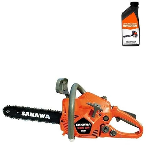 SAKAWA Motosierra Gasolina Ligera 38cc 14 + Aceite Engrase Cadena