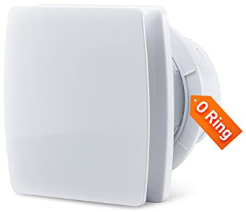 Hehou Bathroom Exhaust Fan for Wall and Spuer Quiet 4 In Bathroom Window Exhaust Fan with O Ring White 80 CFM Bathroom Vent Fan