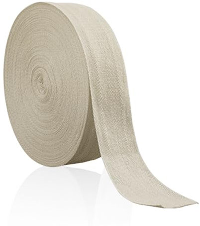 Biais de Coton 12mm 50m Rouleau de Ruban en Coton Blanc pour Craft Couture Fanions Travaux Manuels Confection Bordures Soyeuses