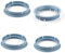 LST 4x Zentrier Distanzringe Alufelgen Ø 70,0 mm - Ø 57,1 mm Hellblau