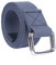 SEIWEI Geflochtener Canvas-Gürtel, 110 cm, Doppelringschnalle, elastischer Gürtel, verstellbarer Gurtband für Damen und Herren, dunkelgrau, 110 cm