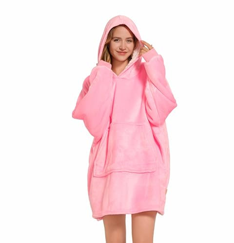 ESTEXO Deckenpullover Pullover Decke Oversize Unisex Rosa