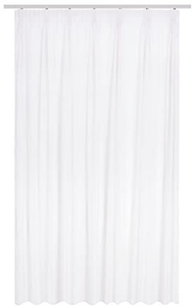 INSPIRE - Transparent Gardinen New LOL - Transparenter weißer Voile - B.300 x H.280 cm - Gardinen mit kräuselband - Polyester - Baumwolle - Weiß