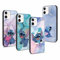 [4 Pack] Stitch Handyhülle für Apple iPhone 12/12 Pro Hülle 6,1,Marmor Schutzhülle Aesthetic Niedlich Lustig Muster Anime Case,Stoßfest TPU Silikon für Mädchen Case (für iPhone 12)