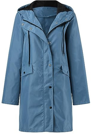 Regenjacke Damen Wasserdicht Atmungsaktiv, Regenjacke Damen Wasserdicht Regenmantel Mit Kapuze Winddicht Wetterfest Übergangsjacke Atmungsaktiv Mantel Jacke Outdoor Geldbeutel Damen GanzköRper