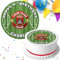 YOUR FOOTBALL TEAM LOGO GRASS PITCH BIRTHDAY PERSONALISED 7.5 INCH EDIBLE ICING CAKE TOPPER DECORATION FB-8415