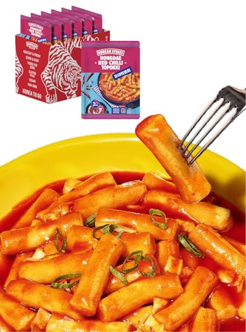 KOST_Hongdae Tteokbokki (6 Stück)_Reiskuchen – würzige und herzhafte koreanische Snacks für Gourmet-Liebhaber – einfach zu kochen und zufriedenstellend lecker