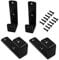 BokWin 4 Pcs Bunk Bed Ladder Brackets 25mm/1 Inch Metal PVC Coated Utility Hooks Bed Ladder Hooks Hardware with Screws for Library Loft Bed Stairs(Black)