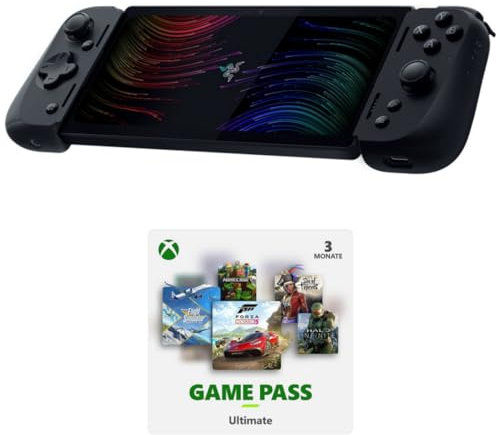 Razer Edge Android Gaming Handheld with Kishi V2 Pro Controller + Xbox Game Pass Ultimate | 3 Monate Mitgliedschaft | Xbox One/Win 10/11 PC - Download Code