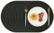 Homcomodar Platzsets Rund Schwarz 8PCS Tischsets Abwaschbar 34cm Tisch Tischsets Hitzebeständigem Platzdeckchen für Küche Abendessen
