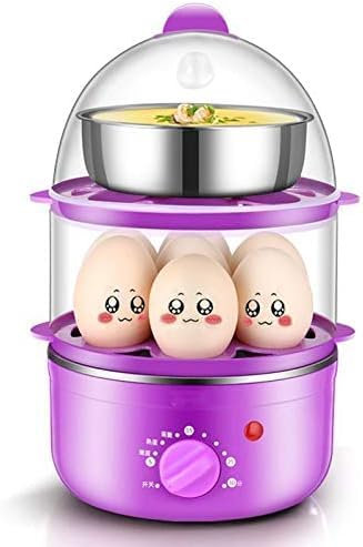 OUSIKA Hervidor de huevos, cocina eléctrica multifunción for huevos doble, vaporera for huevos, máquina de desayuno con capacidad for 14 huevos y temporizador Vapor