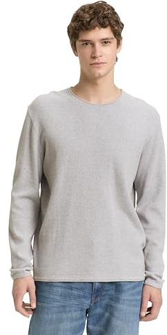 TOM TAILOR Denim Herren Structured roll Edge Knit 1042517