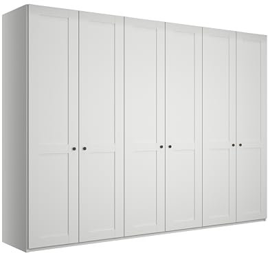 WIEMANN Drehtürenschrank Landhausstil Kleiderschrank 300cm breit, Weiß, Höhe 216cm, Marlow