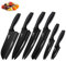 Joyfair Lot de 6 couteaux de cuisine en acier au carbone - Anti-adhésif - Avec fourreau de protection - Noir - Pour couper/éplucher - Inoxydable et facile à nettoyer