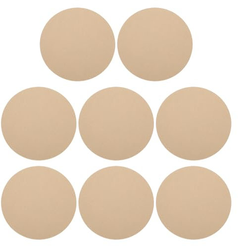 PATIKIL 8 Pack 9.8 250mm OD Ceramic Drying Slab, 6mm 15/64 Thick Round Clay Wedging Board Sculpture Base Plate Pottery Wheel Bats Without Holes, Sand Table Baking Model Bottom Block