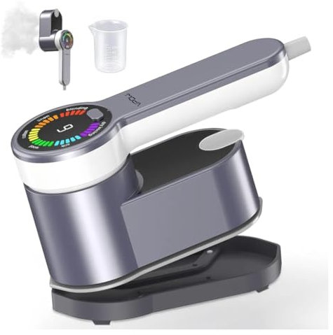 Ferro da Stiro Verticale/Orizzontale 1200W con Serbatoio da 120ml, Stiratore a Vapore da Viaggio/Casa con Display LED, Controllo Intelligente della Temperatura, Preriscaldamento Veloce in 10 Secondi