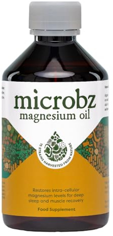 MICROBZ Topical Magnesium Oil - High Absorption Liquid Magnesium for Muscle Cramps, Sleep & Relaxation, Post Workout, with Dead Sea Minerals – 100% Natural & Vegan
