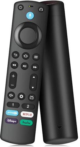 Télécommande Vocale de Remplacement pour Fire AMZ Smart TVs Cube, TV Stick/Lite/4K/4K Max, Convient au Smart TV Insignia/Toshiba/Pioneer