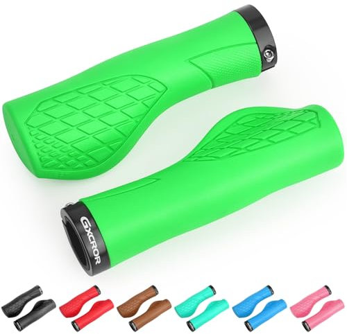 GXCROR Ergonomische Fahrradgriffe für 22,2mm Lenker-MTB Lenkergriffe Anti-Rutsch mit Dual Lock Design- Passend für Trekkingrad/Mountainbike/Rennrad