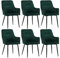 CLIPOP Esszimmerstuhl 6er Set mit Armlehne Küchenstuhl Polsterstuhl Wohnzimmerstuhl Sessel Sitzfläche aus Samt Loungesessel 6er Set für Esszimmer,Arbeitszimmer,Wohnzimmer,Schlafzimmer,Grün