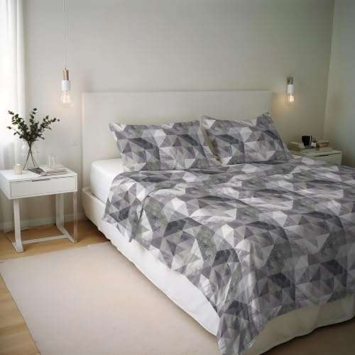 Italian Bed Linen River Cotton Double Duvet Cover Set, Made in Italy – Duvet Cover Set – Duvet Cover 250 x 200 cm with Double Flap and 2 Pillow Cases (Double, Sepik Blue)