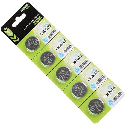 omiinitio Lot de piles bouton CR2025 3 V 5/10 légères CR2025 pour le temps et le confort