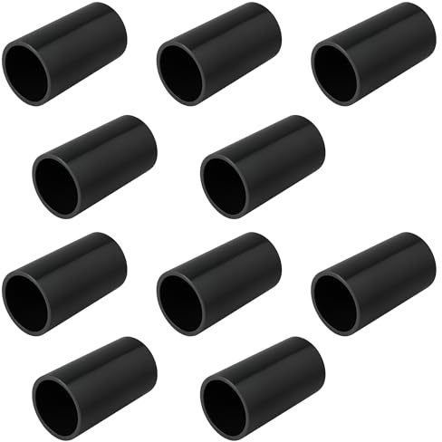 Lot de 10 coupleurs droits en PVC Noir 25 mm