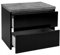 .Deftrans Schwarzer Hängeschrank 60x50 cm mit Platte – Badezimmer Unterschrank mit Schubladen, Waschtisch, Serie Modus, elegant & praktisch