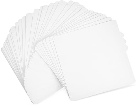 HOMSFOU 50pièces Cartes Aquarelle Blanches Papier Carré Pour Peinture Et Dessin Pour Projets Créatifs Salle De Classe
