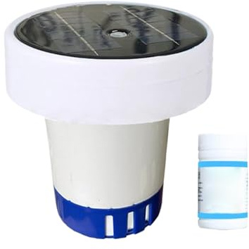 Chlortabletten-Schwimmer, solarbetriebener Chlorschwimmer | Verstellbarer Chlorinator, Teichtablettenhalter, Reinigungsmittel für den Außenbereich