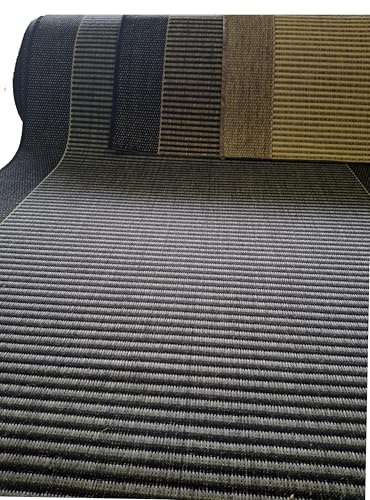 MERTEX Teppichläufer Rom auf Maß Meterware Flurteppich flach gewebt 100 cm breit mit Kettelkante (Natur, 100 x 150 cm)