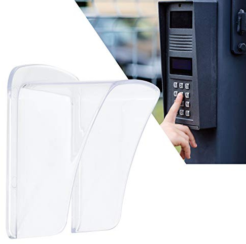 Universal Doorbell Rain Cover, Clear Rainproof Doorbell Cover Plastic Transparent Access Control Covers for Home Access Controller Password Card Reader
