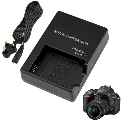 MH-24 Camera Battery Charger Compatible with Nikon EN-EL14/EN-EL14A, Quick Power Supply for D3100 D3200 D3300 D3400 D3500 D5100 D5200 D5300 D5500 D5600 P7000 P7100 P7700 P7800 Digital SLR