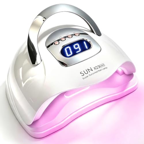 380W Lampada Unghie UV LED Asciugatrice Professionale per Gel Manicure | 4 timer, 81 LED, display LCD, sensore IR auto. Per mani/piedi e tutti i gel UV. Ideale per principianti & pro