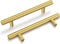 goldenwarm 10Pack Gold Handles 128mm Hole Centers Gold Cupboard Handles T-Bar Dresser Drawer Pulls Stainless Steel Cabinet Hardware