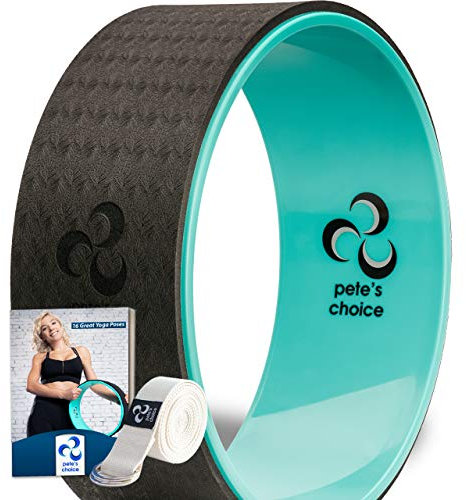 Yoga Rad mit eBook inklusive & Yogagurt - Bequem & langlebiges Yoga-Zubehör I Yoga Wheel für mehr Flexibilität I Idealer Rückendehner