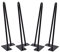 MSOBAIW 16 Zoll Haarnadel Beine, Heavy Duty Metal Tischbeine für Schrank, TV-Schränke, Schubladen, Nachttisch, 3/8 Dia Satin schwarz Zwei-Stab Eisen Draht Beine für DIY Möbel (40.5cm, Schwarz)
