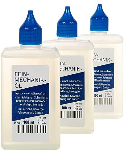 SIDCO Feinmechanikeröl 3 x Nähmaschinenöl Universalöl Multifunktionsöl Maschinenöl