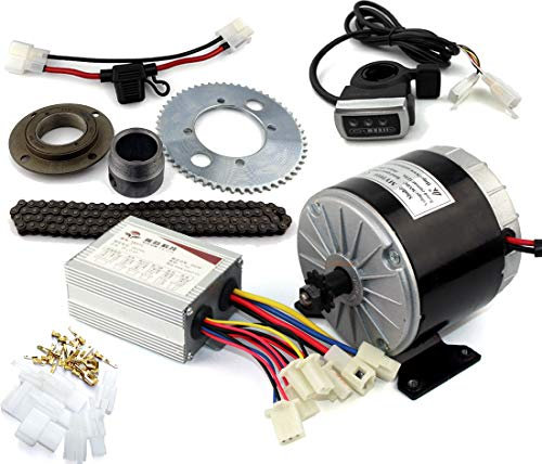 L-faster 24V36V 350W Motor Kit Gokart Engine System with Gas Pedal Child Bike Conversion Kit DIY 4-Wheels Cart (36V Thumb kit)