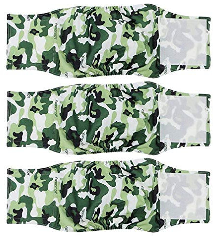 Amaliy 3 Stück Waschbare Hundewindeln für Rüden - Haltbare & Wiederverwendbare Windeln für Hunde, Welpen, Haustiere (XL(Taille: 55-70cm))