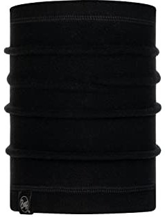 BUFF Junior Polar Halstuch, Stirnband & Winter Halswärmer, Skimaske & Gesichtsschutz, Sturmhaube, Solid Black, One Size
