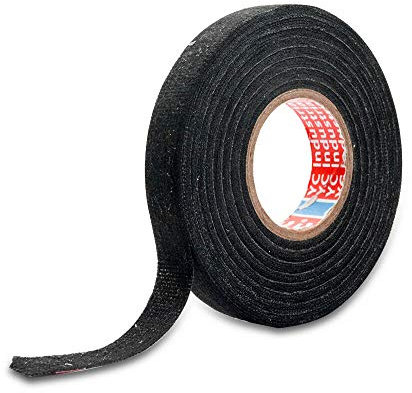 SuperTOOL - Cinta aislante de tela para la industria automotriz (19 mm x 25 m), color negro