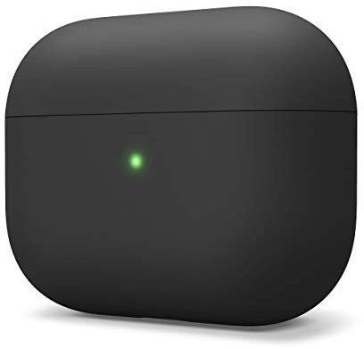 elago Liquid Hybrid Silikon Hülle entwickelt für Apple AirPods Pro Ladecase – Dreischichtige Struktur : Voller Schutz, LED Sichtbar, Hochwertiges Silikon Schutzhülle für AirPods Pro Case (Schwarz)