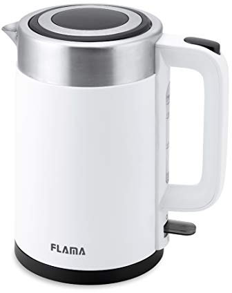 Flama Hervidor Eléctrico 724FL Blanco, 2200W, Capacidad para 1.7L, Filtro Antiimpurezas, Revestimiento Doble, Base Extraíble con Sistema Inalámbrico
