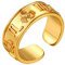 FindChic goldener Herren Damen Fingerring Bandring Retro Sternzeichen Scorpion Ring Offener verstellbarer Ring für Weihnachten Geburtstag