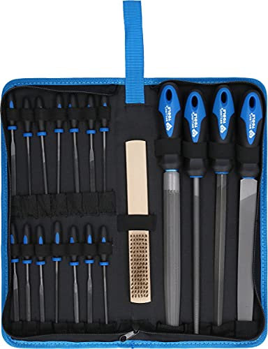BRILLIANT TOOLS BT103030 Feilen-Satz mit Feilenbürste, 19-TLG. [Powered by KS Tools]