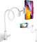 Phone Holder for Bed,360 Flexible Lazy Tablet Holder for Bed,with Adjustable 39.4 Long Arm Clamp Bracket Mount Phone Stand for 4.7~10.5 iPhone/iPad Air/Pro/mini/Tablet/Switch,White