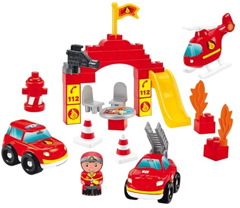 Toys Ecoiffier – 1929 – Feuerwehrmann Barrel zum Stapeln von Abrick – Bauspiel für Kinder – 75 Teile – ab 18 Monaten – hergestellt in Frankreich
