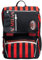 Seven Ac Milan Calcio Rucksack, ausziehbar mit passendem Ball, Unisex, für Kinder, Schwarz, Einheitsgröße
