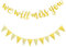 Wir Werden Dich Vermissen Banner Gold Glitzer Banner Dreieck Flagge Banner We Will Miss You Abschied Dekorationen für Ruhestand Abschluss Weggehen Party